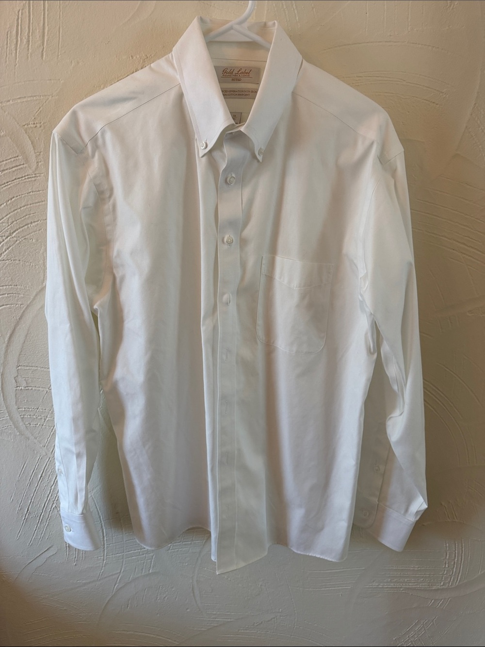 Roundtree & Yorke White Button-Down Dress Shirt